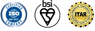 ISO, BSI, ITAR Accreditations
